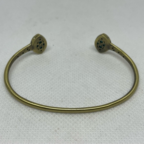 NIB Kendra Scott Gold Turquoise Howlite Cuff Bracelet - Picture 6 of 9